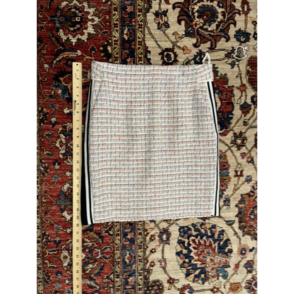 NEW Anthropologie Maeve Tweed Midi Chanel Vibes Color Multi Career wear Skirt